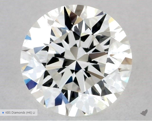 0.52 carat G-VVS2 Excellent cut Natūralus Round Deimantas (1)