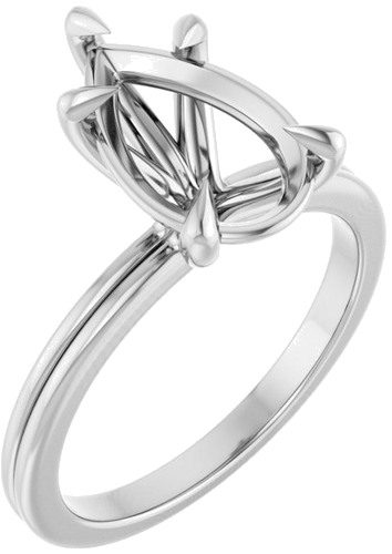 Sužadėtuvių Žiedas „Claw-Prong Solitaire“ 14k white gold Pear 12mm x 7.5mm (1)