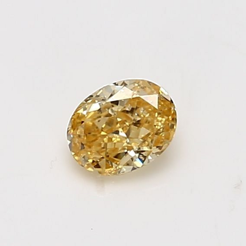 0.41 carat Orangey Yellow-SI2 Natūralus Oval Deimantas (1)