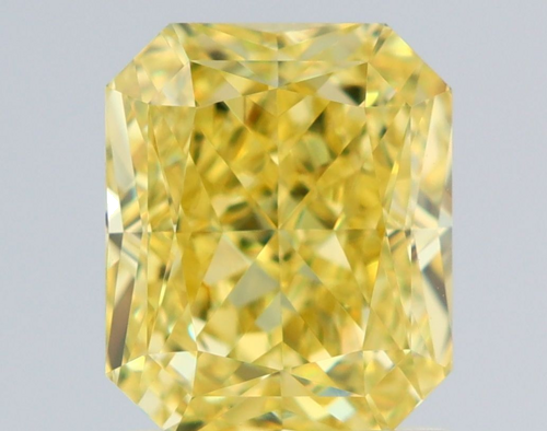 1.53 carat Fancy Intense Yellow-VVS2 Natūralus Radiant Deimantas (1)