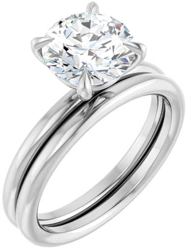Sužadėtuvių Žiedas „Claw-Prong Solitaire“ 950 Platinos Round 8.2mm (6)