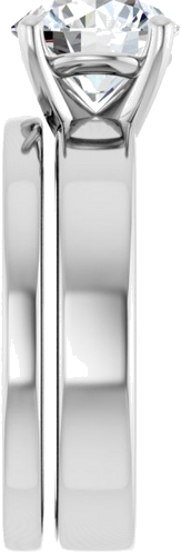 Sužadėtuvių Žiedas „Solitaire“ 585 Baltojo Aukso Round 8.2mm (9)