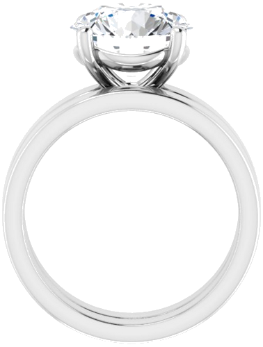 Sužadėtuvių Žiedas „Solitaire“ 14k white gold Round 10mm (7)