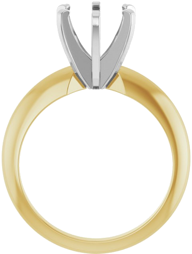 Sužadėtuvių Žiedas „Solitaire“ 14k yellow/white gold Round 7.4mm (2)