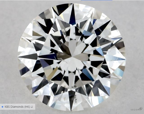 0.5 carat G-SI1 Excellent cut Natūralus Round Deimantas (1)