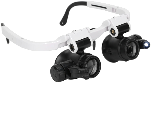 Binokulārās palielinošās brilles ar LED apgaismojumu 8x 15x 23x (3)