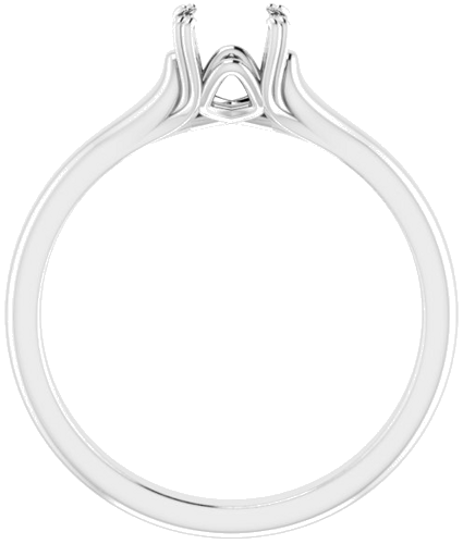 Sužadėtuvių Žiedas „Solitaire“ 14k white gold Round 6mm (2)