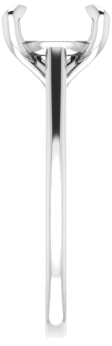 14K White  9 mm Round Solitaire Engagement Ring Mounting (4)