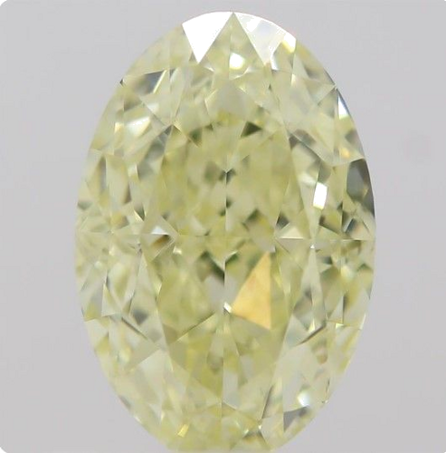 0.74 carat Fancy Light  Yellow-VVS1 Natūralus Oval Deimantas (1)