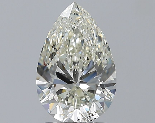 1.7 carat K-SI2 Natūralus Pear Deimantas (1)