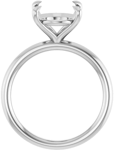 Sužadėtuvių Žiedas „Claw-Prong Solitaire“ 10k white gold Oval 12mm x 10mm (2)
