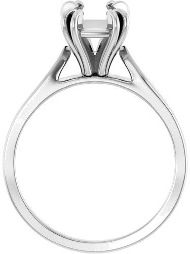 Sužadėtuvių Žiedas „Double Claw-Prong Solitaire“ 14k white gold Elongated Cushion 9mm x 7mm (2)
