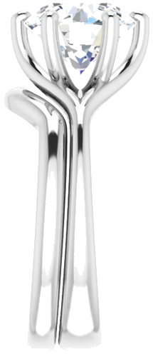 Platinum 9 mm Round Engagement Ring Mounting (9)