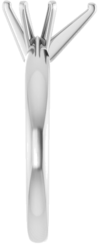 14K White 8.5 x 5 mm Pear Solitaire Engagement Ring Mounting (4)