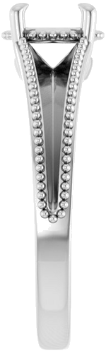 Sužadėtuvių Žiedas „Claw-Prong Solitaire“ 14k white gold Round 6.5mm (4)