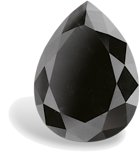 2.17 carat Fancy Black-VVS2 Natūralus Pear Deimantas (1)