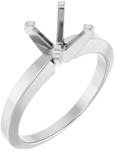 Sužadėtuvių Žiedas „Solitaire“ 585 Baltojo Aukso Round 6.5mm (1)