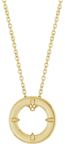 Pakabukas „Claw-Prong Bezel-Style Solitaire“ 14k yellow gold Round 7.5mm (1)