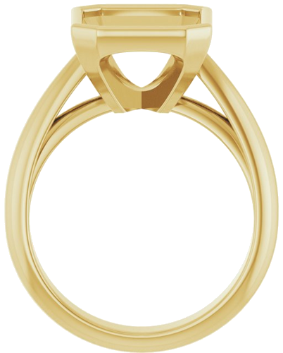 Sužadėtuvių Žiedas „Bezel-Set Solitaire“ 14k yellow gold Emerald 11mm x 9mm (2)