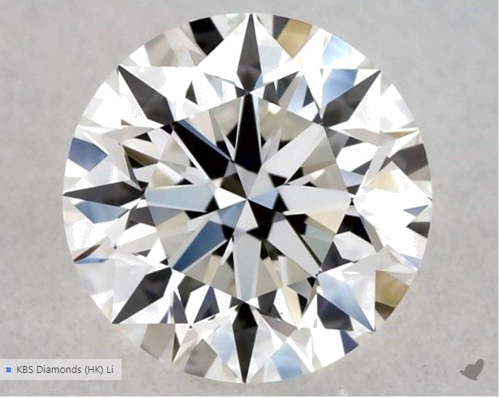 0.5 carat G-VVS2 GD cut Natūralus Round Deimantas (1)