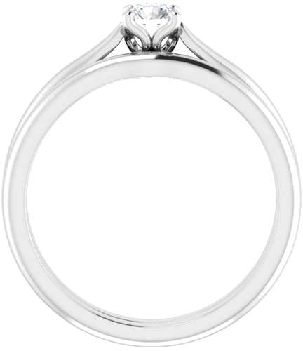 18K White  4.1 mm Round Solitaire Engagement Ring Mounting (7)