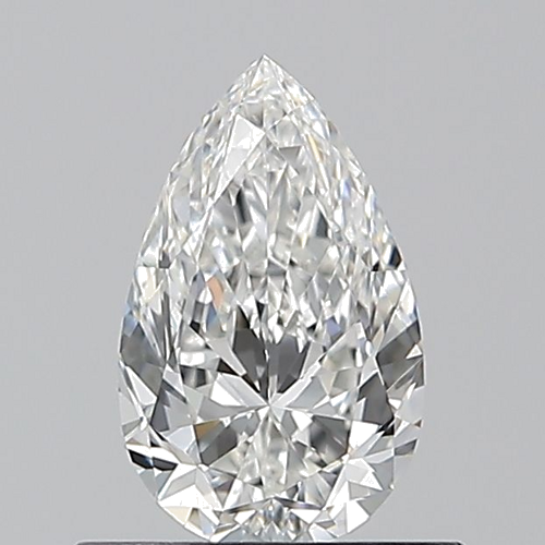 0.6 carat F-VVS2 Natūralus Pear Deimantas (1)