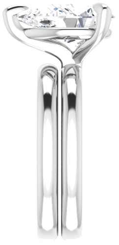Sužadėtuvių Žiedas „Solitaire“ 585 Baltojo Aukso Pear Shape 12mm x 8mm (9)