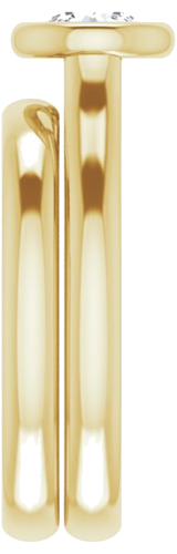 Sužadėtuvių Žiedas „Bezel-Set Solitaire“ 14k yellow gold Round 5.5mm (9)