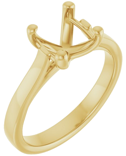 Sužadėtuvių Žiedas 18k yellow gold Round 8mm (1)