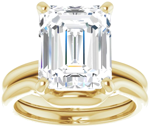 Sužadėtuvių Žiedas „Solitaire“ 585 Geltonojo Aukso Emerald 11mm x 9mm (8)