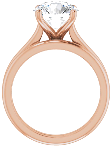 14K Rose 9 mm Round Solitaire Engagement Ring Mounting (7)