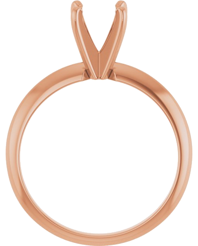 14K Rose 6-6.6 mm Round 4-Prong Light Solitaire Ring Mounting (2)
