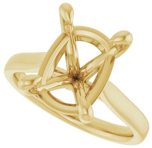 Sužadėtuvių Žiedas „Claw-Prong Solitaire“ 14k yellow gold Elongated Cushion 12mm x 10mm (4)