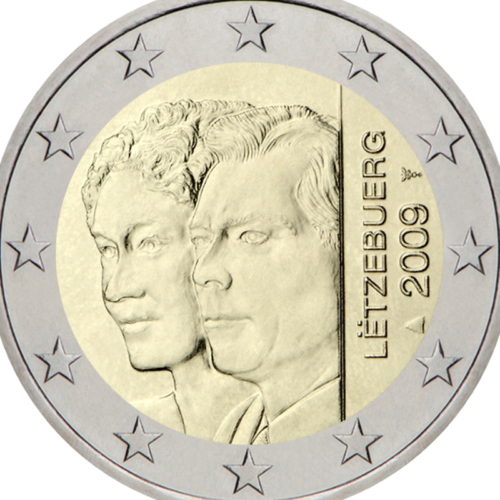 2009 Liuksemburgas Didysis Hercogas ir Hercogienė 2 eurų moneta (2)