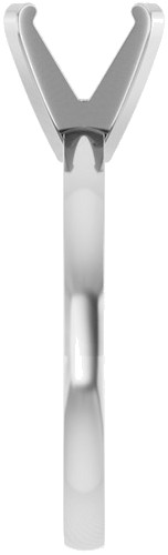 14K White 7.8-8.6 mm Round Solitaire Engagement Ring Mounting (4)