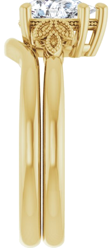 Sužadėtuvių Žiedas „Solitaire“ 14k yellow gold Pear 8mm x 5mm (9)