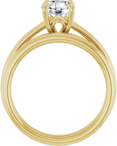 Sužadėtuvių Žiedas „Solitaire“ 14k yellow gold Round 6.5mm (7)