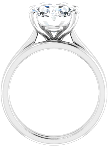 14K White 12x10 mm Oval Engagement Ring Mounting (7)