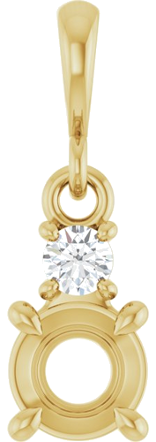Pakabukas „Accented“ 14k yellow gold Round 5mm (1)