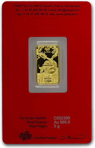 5 g Investment Gold Bar 2021 Year of the Ox PAMP (2)