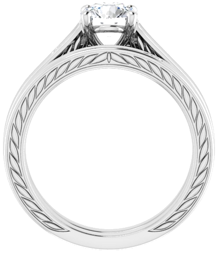 Sterling Silver  6 mm Round Solitaire Engagement Ring Mounting (7)