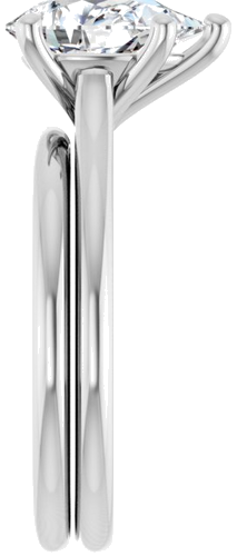 Sužadėtuvių Žiedas „Solitaire“ 585 Baltojo Aukso Pear Shape 10mm x 7mm (9)