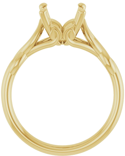 Sužadėtuvių Žiedas „Solitaire Sculptural“ 14k yellow gold Oval 10mm x 8mm (2)
