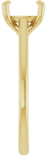 14K Yellow  7 mm Cushion Solitaire Engagement Ring Mounting (4)