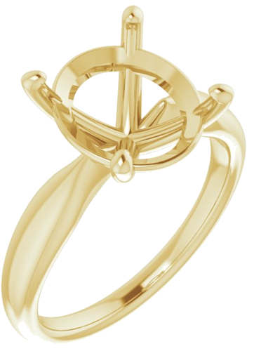 Sužadėtuvių Žiedas 14k yellow gold Oval 12mm x 10mm (1)