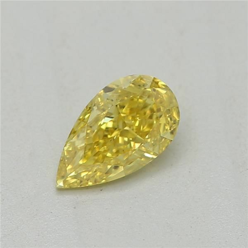 0.31 carat Fancy Yellow-VS1 Natūralus Pear Deimantas (1)