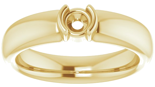 Sužadėtuvių Žiedas „Half-Bezel Solitaire“ 14k yellow gold Round 4.1mm (3)