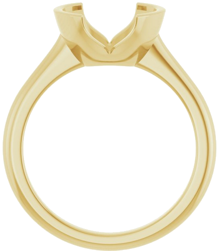 Sužadėtuvių Žiedas „Half Bezel Solitaire“ 585 Geltonojo Aukso Round 9.4mm (2)