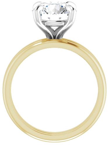 Sužadėtuvių Žiedas „Solitaire“ 585 Baltojo Ir Geltonojo Aukso Round 9mm (7)