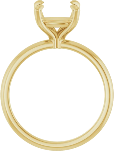 Sužadėtuvių Žiedas „Solitaire“ 585 Geltonojo Aukso Cushion 8mm (2)